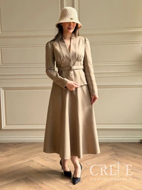 کت دامن کشمیر یقه ایستاده نیکی