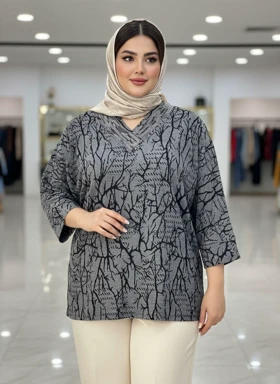 شومیز نگین‌دار کیمانو مدل ترنم کد 50278