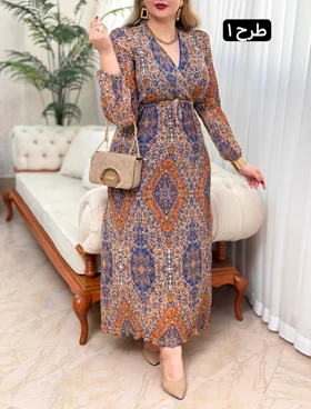پیراهن مزونی حریر پلیسه 3355