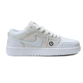 کتانی اسپرت مردانه مدل نایک جردن 1 Nike Jordan رنگ سفید کرم کد 51454
