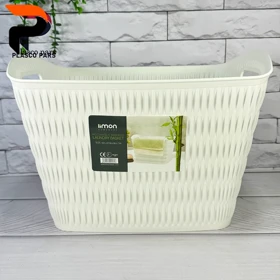 سبد رخت مستطیل بامبو لیمون