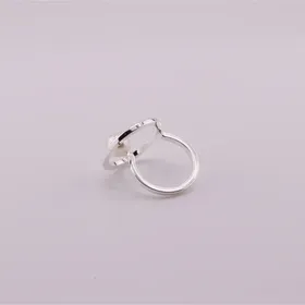 انگشتر نقره ای مینیمال استیل مرواریدی