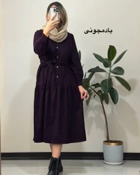 پیراهن مانتویی پاییزه سوین