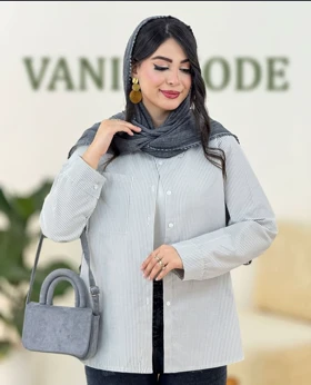 شومیز مانتویی راه راه