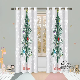 پرده کودک طرح درخت کریسمس مدل W4982