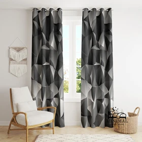 پرده اسپرت طرح هندسی مدل W5022