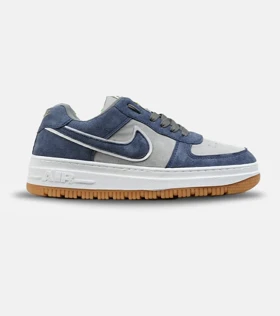 کفش کتانی ایر فورس مردانه و زنانه طوسی آبی NIKE AIR FORCE