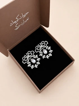 گوشواره جواهری مرواریدی