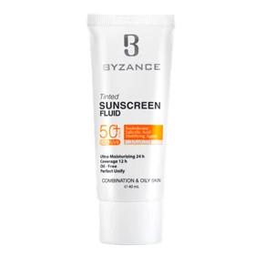 ضد آفتاب رنگی SPF 50 پوست چرب بیزانس شماره 20 40 میل