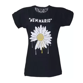 تیشرت زنانه پشت گیپوری طرح بابونه