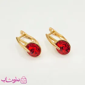 گوشواره سواروسکی ژوپینگ دخترانه قرمز
