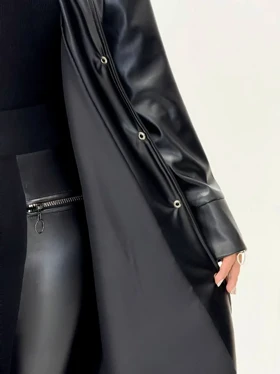 3692-پالتو چرم ژاکلین