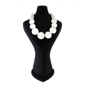 گردنبند زنانه مدل مرواریدی (نقره‌ای)