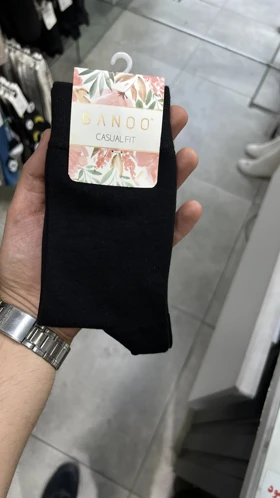 جوراب پنبه زنانه بانو (مشکی)