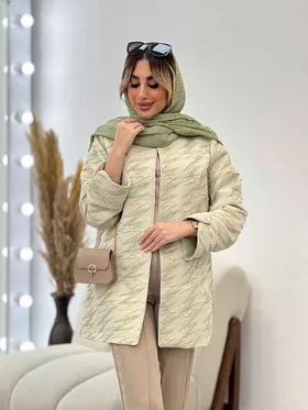 مانتو ژاکارد مغزی دوزی شاین