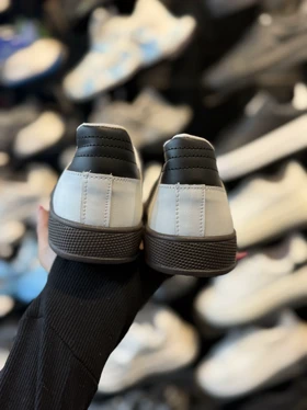 کفش کتانی دخترانه سامبا سفید مشکی