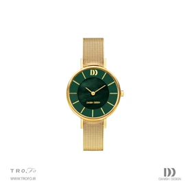 ساعت مچی عقربه ای زنانه دنیش دیزاین (Danish design) مدل IV09Q1167 Romo Mother of Pearl Gold Green