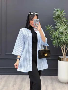 مانتو حصیری یقه گرد