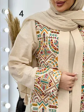مانتو کتی لینن خرجه کاری هندی
