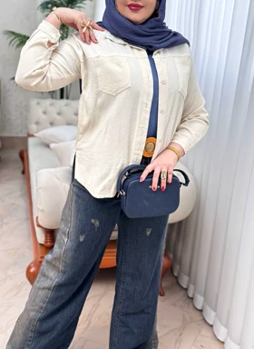 شومیز لینن حصیری 3086