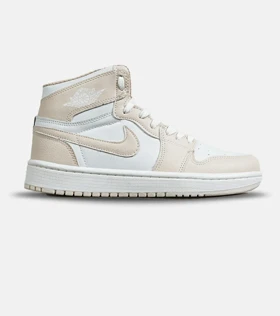 کفش کتانی ساق‌دار مردانه و زنانه سفید کرم NIKE jordan 1 مدل 8039