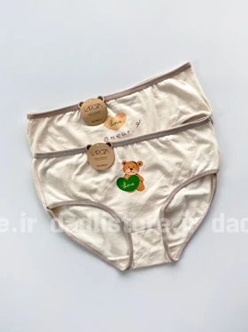 شورت اسلیپ نخ پنبه عروسکی طرح خرس