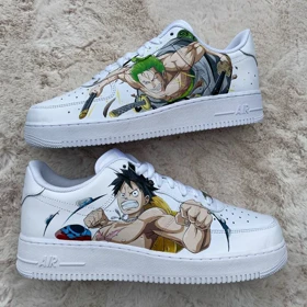 کفش اسپرت ONE PIECE کاستوم کتانی انیمه وان پیس ایرفورس نایک nike air force کد 84022