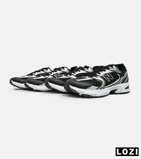کفش کتانی مردانه و زنانه مشکی نقره ای NEW BALANCE 530