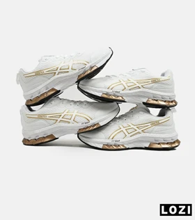 کفش کتانی مردانه سفید طلایی ASICS GORETEX