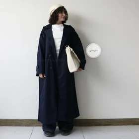 ترنچ کت مدل دلیسا (سورمه ای)