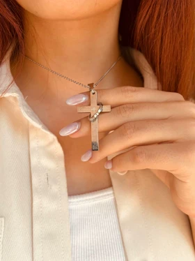 گردنبند صلیب استیل