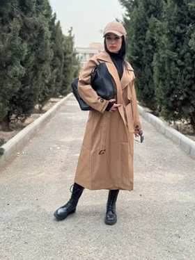 ترنچ کت بلند 7708