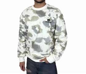 دورس مردانه سفید طرح چریکی پاره قواره باکسی