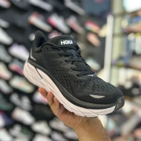 کفش راحتی مردانه و زنانه هوکا کلیفتون Clifton مشکی زیر سفید