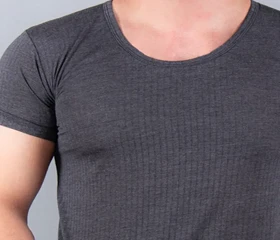 زیرپوش مردانه نیم استین سوزن خالی بلکس (نیکوتن پوش) کد 1010