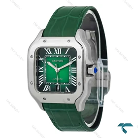 ساعت مچی کارتیه سانتوس 100 مردانه سبز Cartier-7822-G