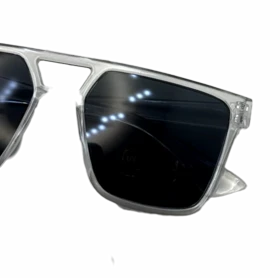 عینک آفتابی مشکی فریم شفاف مستطیلی