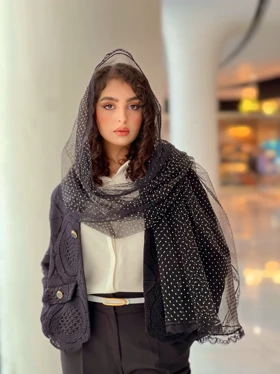 شال حریر توپ توپی1502