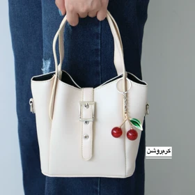 کیف زنانه دوشی_دستی مدل ریون (کرم‌روشن)