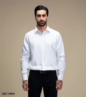 پیراهن مردانه آستین بلند طرح جناغی