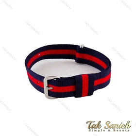 بند ساعت دنیل ولینگتون زنانه برزنتی سرمه ای قرمز نقره ای DW-Strap-4824-L