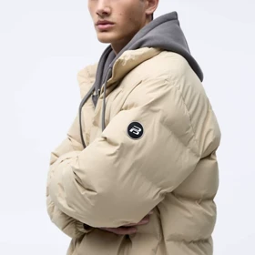 کاپشن پافر PULL&BEAR رنگ کرم