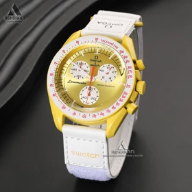 ساعت مچی امگا سواچ Omega x Swatch Speedmaster Sun (زرد)