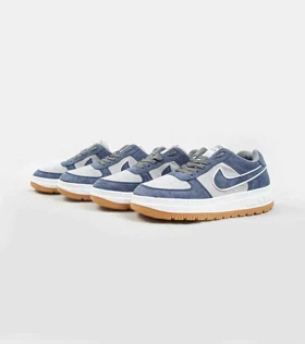 کفش کتانی ایر فورس مردانه و زنانه طوسی آبی NIKE AIR FORCE