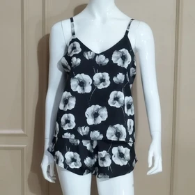مقمیس ست لباس خواب meghmiss cami and short sets, model: ela, black,white