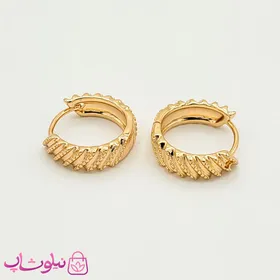 گوشواره زنانه حلقه‌ای ژوپینگ طرحدار