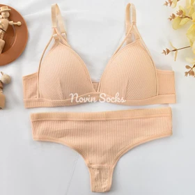 ست شورت و سوتین کبریتی طرح بهار ( مناسب 65.70.75) شورت بکلس