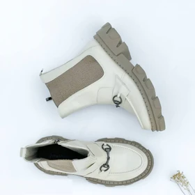 کفش نیم بوت زنانه مدل Stradivarius Flat Ankle Boots - BTCr41_F
