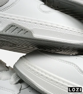 کفش کتانی بزرگ پا سفید طوسی NIKE AIR FORCE