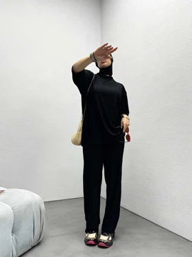 ست بلوز و شلوار آستین کوتاه